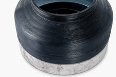 Cotes Vessel - Navy on White Marble