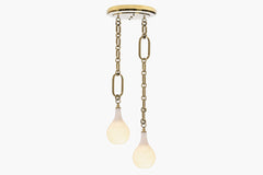 Insignia Double Pendant – Brass