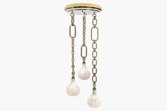 Insignia Triple Pendant – Brass