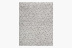 Double Diamond Moroccan Rug – Silver