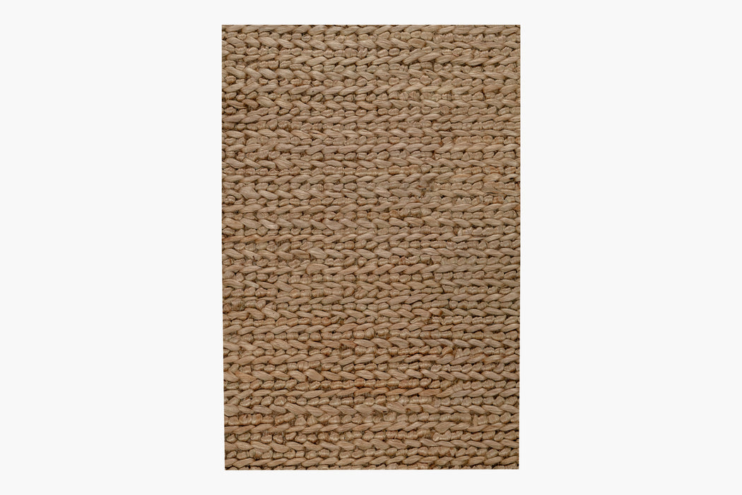 Chunky Hand-Braided Jute Rug – Linen