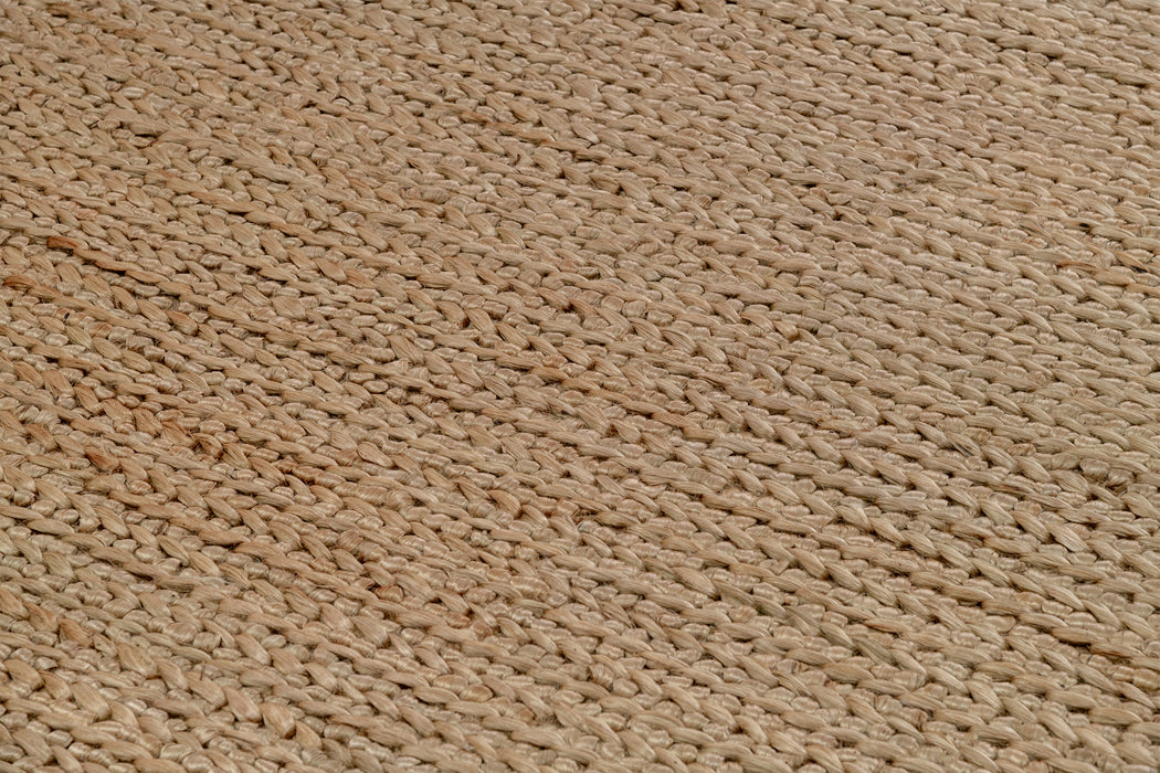 Chunky Hand-Braided Jute Rug – Linen