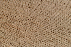 Chunky Hand-Braided Jute Rug – Linen