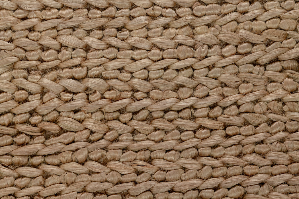 Chunky Hand-Braided Jute Rug – Linen