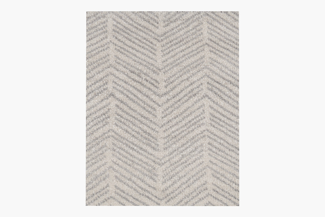 Alia Rug – White / Silver