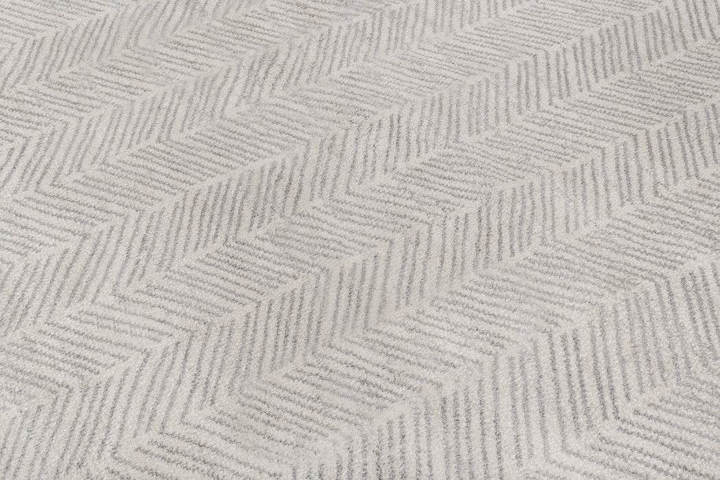 Alia Rug – White / Silver
