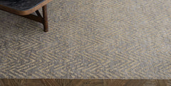 Metallic Zia Rug – Grey / Gold