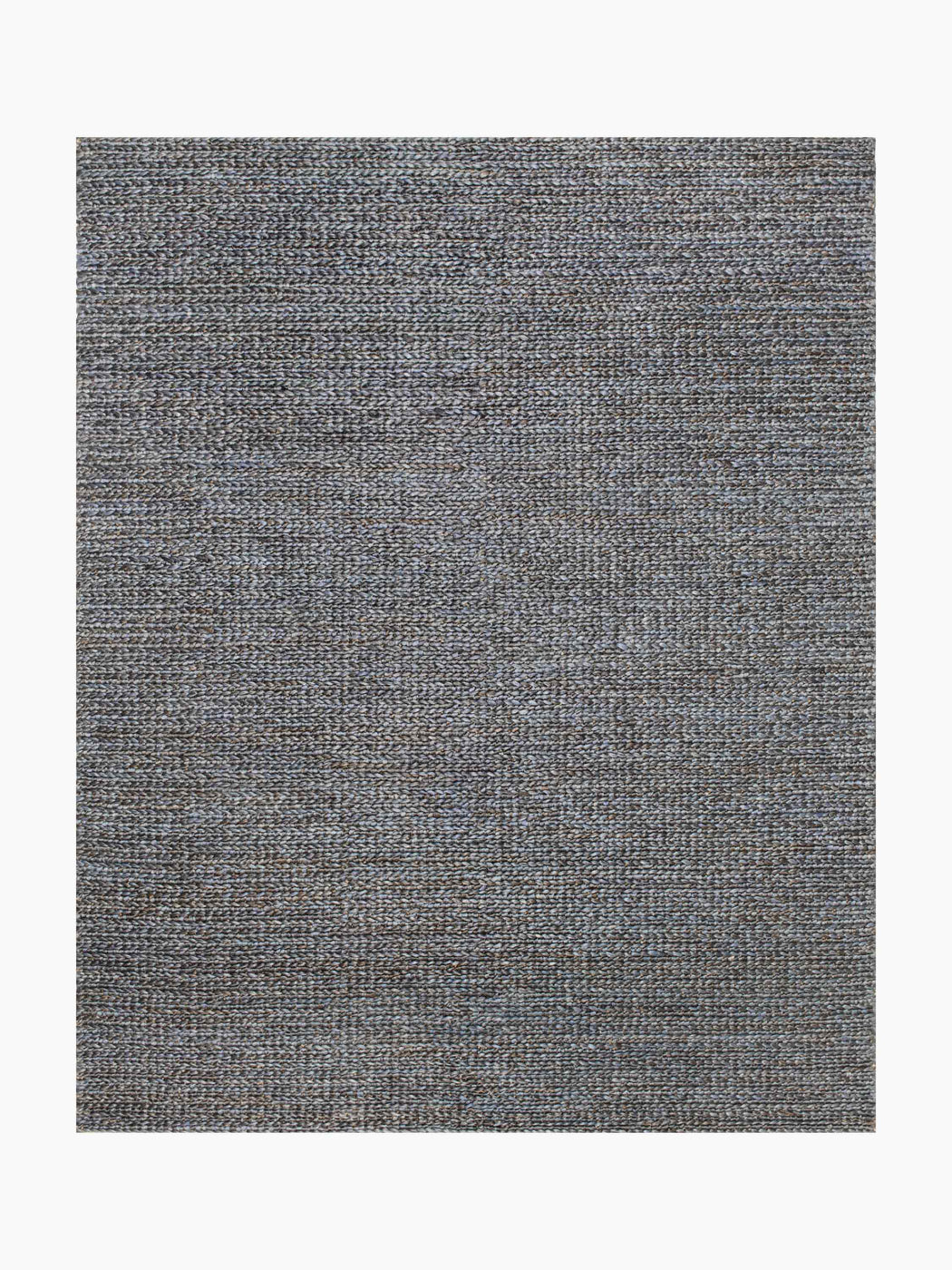 Chunky Hand-Braided Jute Rug – Navy / Grey
