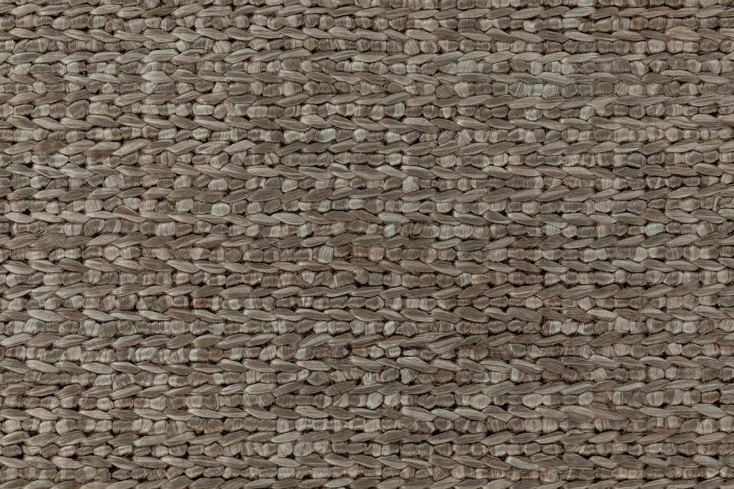 Chunky Hand-Braided Jute Rug – Ivory / Silver