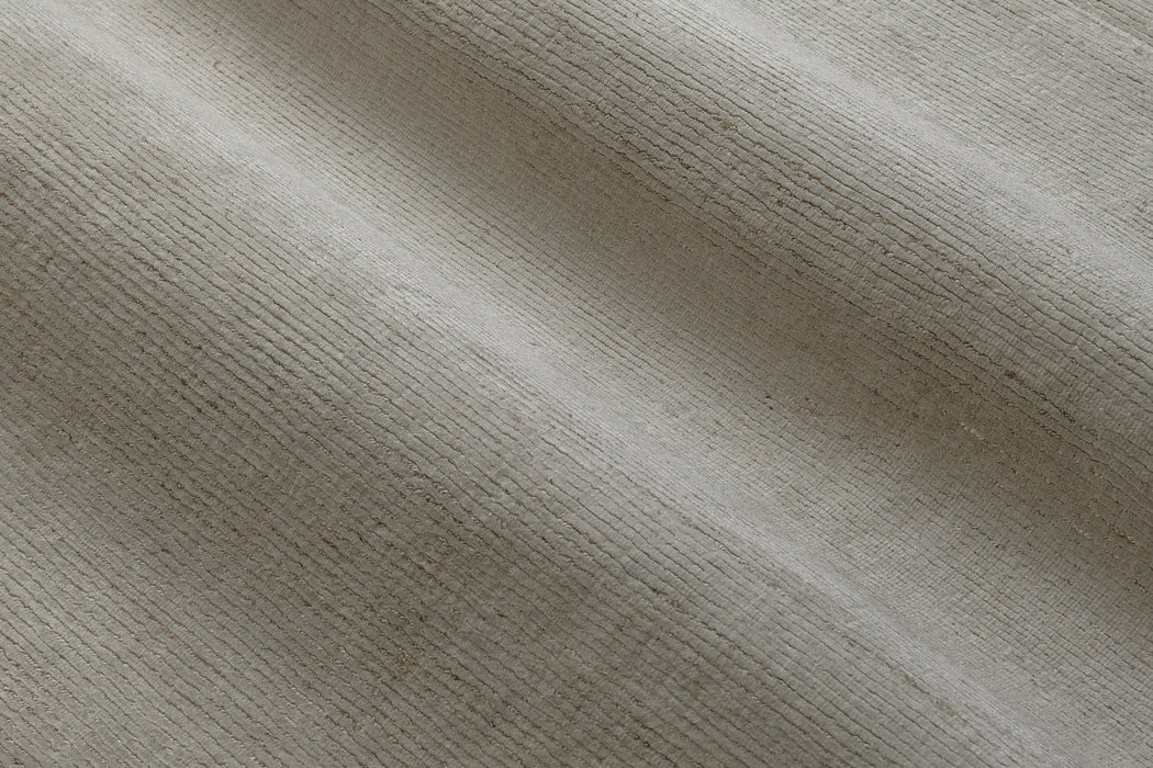 Ribbed Silk and Nettle Rug – Solid Sand