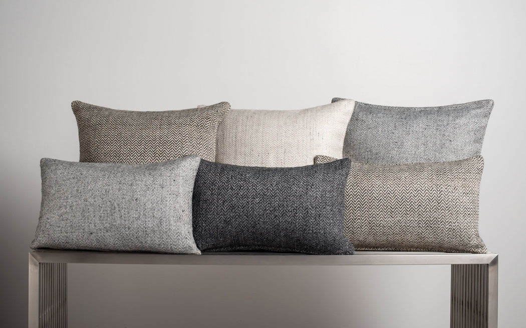 Chevron Pillow Cover - Charcoal