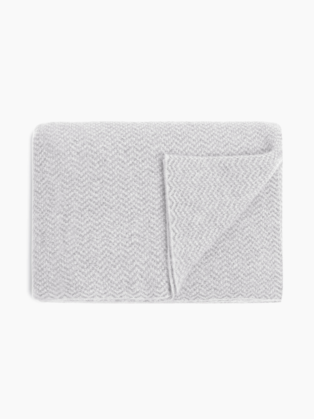 Cashmere Chevron Throw - Grey