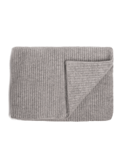 Ribbed Cashmere Throw - Grey