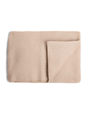 Ribbed Cashmere Throw - Sand
