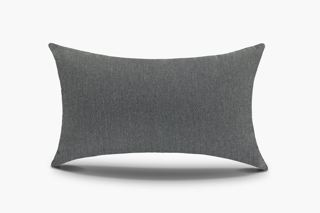 Indoor / Outdoor Herringbone Pillow Cover - Carbon