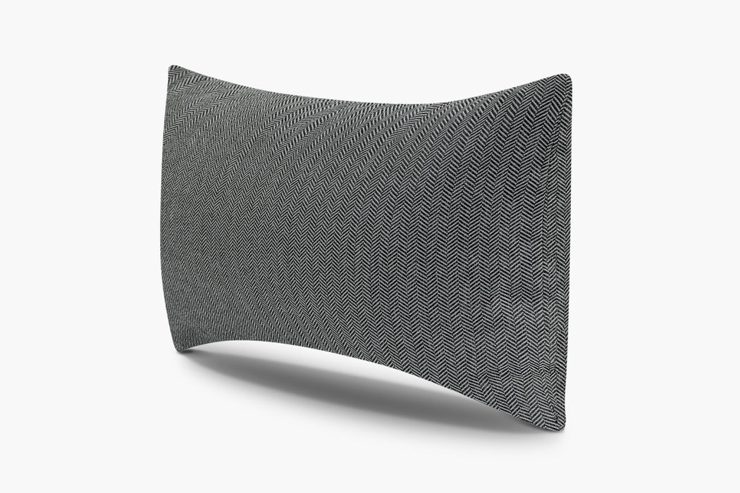 Indoor / Outdoor Herringbone Pillow Cover - Carbon