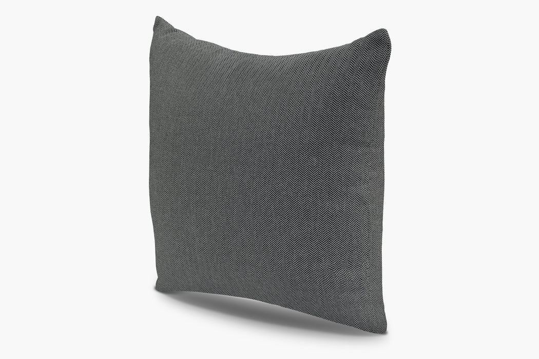 Indoor / Outdoor Herringbone Pillow Cover - Carbon