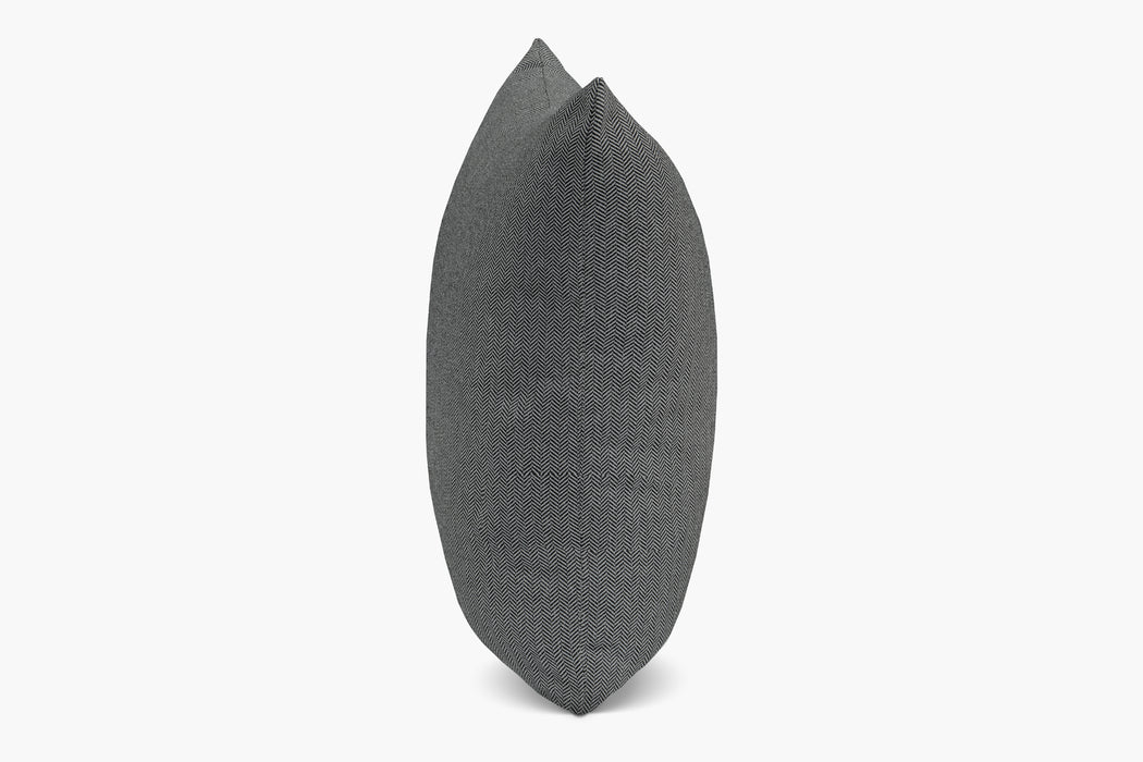 Indoor / Outdoor Herringbone Pillow Cover - Carbon