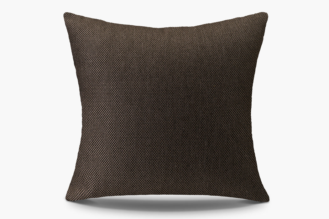 Indoor / Outdoor Basketweave Pillow Cover - Chocolate
