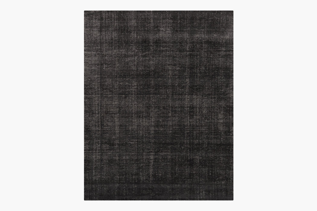 Distressed Wool Rug – Antiqued Black