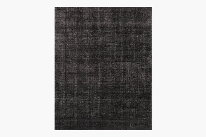Distressed Wool Rug – Antiqued Black