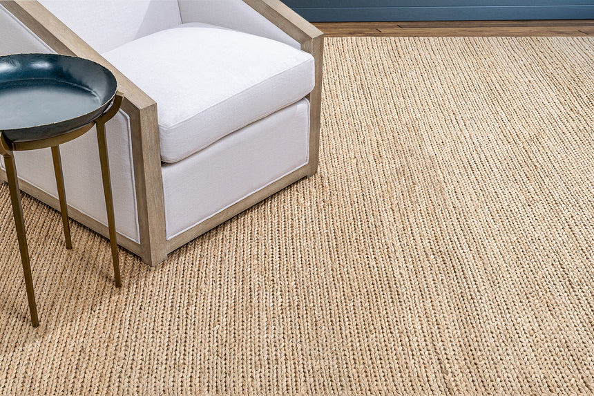 Hand-Braided Jute Rug – Linen