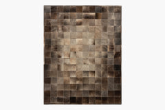South American Cowhide Tile Rug – Charcoal