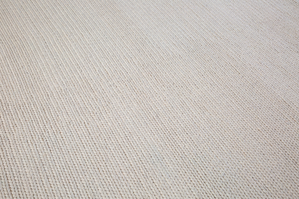 Braided Wool Rug – Cream