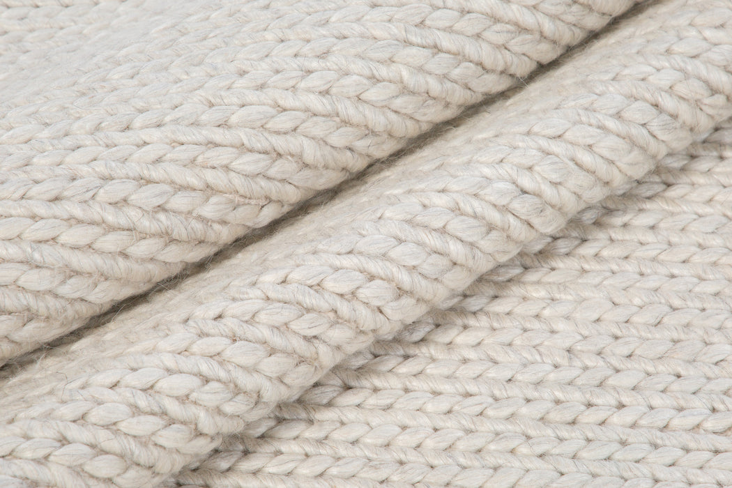 Braided Wool Rug – Cream