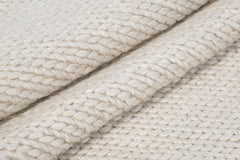 Braided Wool Rug – Cream