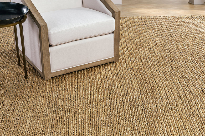 Chunky Hand-Braided Jute Rug – Honey