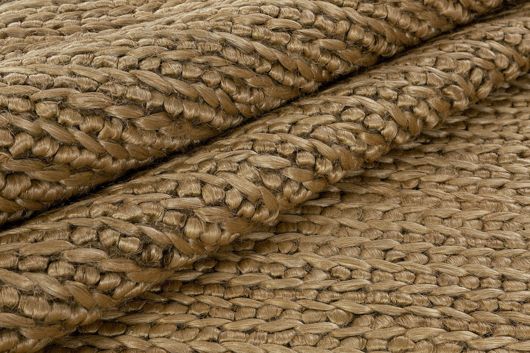 Chunky Hand-Braided Jute Rug – Honey