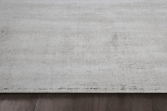 Distressed Wool Rug – Ivory / Charcoal