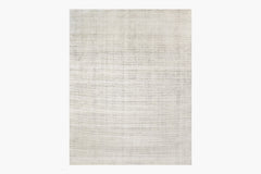 Distressed Wool Rug – Ivory / Charcoal