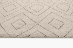 Performance Double Diamond Moroccan Rug – Ivory / Fog