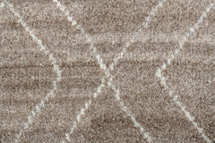 Double Diamond Moroccan Rug – Taupe
