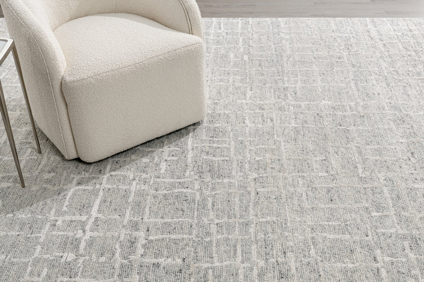 Quadro Rug – Silver / Chalk