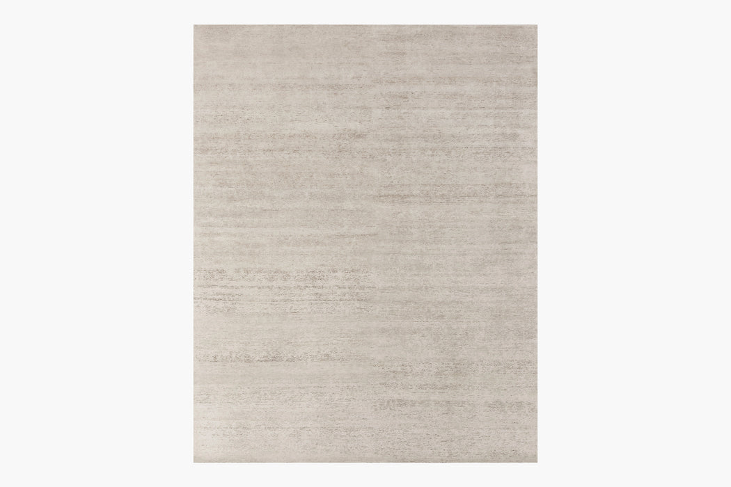 Ribbed Silk and Nettle Rug – Solid Sand