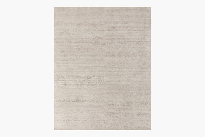 Ribbed Silk and Nettle Rug – Solid Sand