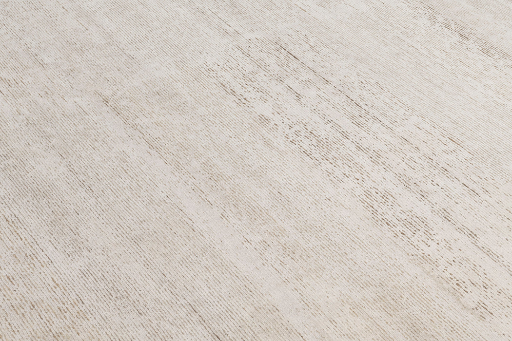 Ribbed Silk and Nettle Rug – Solid Sand