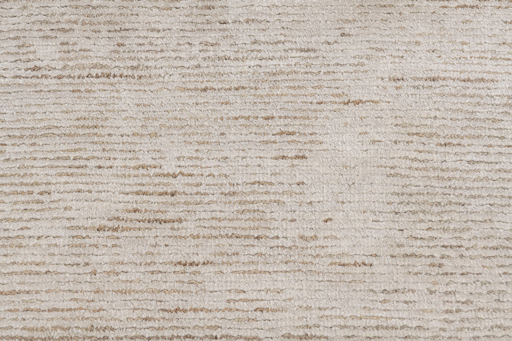 Ribbed Silk and Nettle Rug – Solid Sand