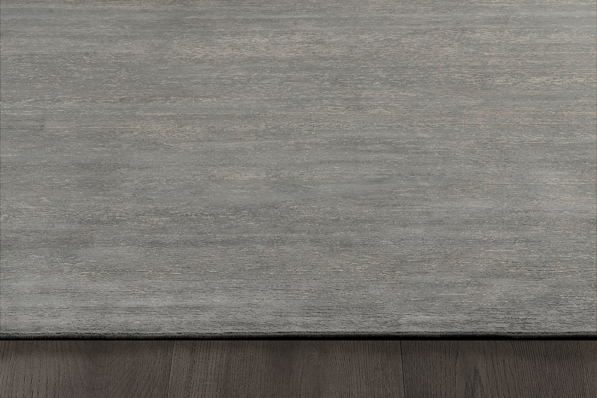 Ribbed Silk and Nettle Rug – Lead