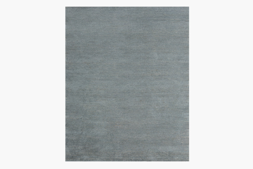 Ribbed Flax and Nettle Rug – Lead