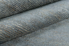 Ribbed Flax and Nettle Rug – Lead