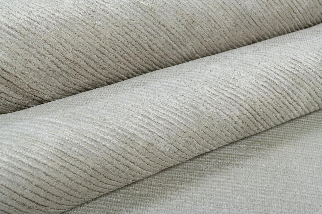 Ribbed Silk Rug – Solid Sand
