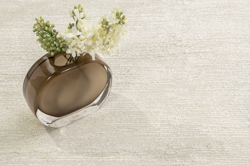 High Pile Silk Rug – Bone