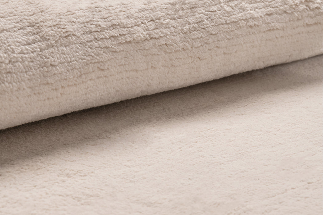 Cut Pile Silk Rug – Bone
