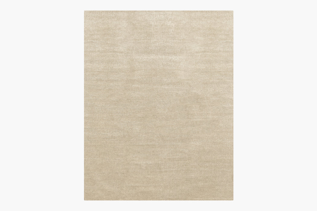 Mongolian Cashmere Cut Rug – Solid Sand