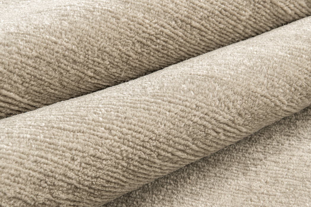 Mongolian Cashmere Cut Rug – Solid Sand