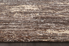 Sienna Silk, Wool and Nettle Rug – Espresso / Sand